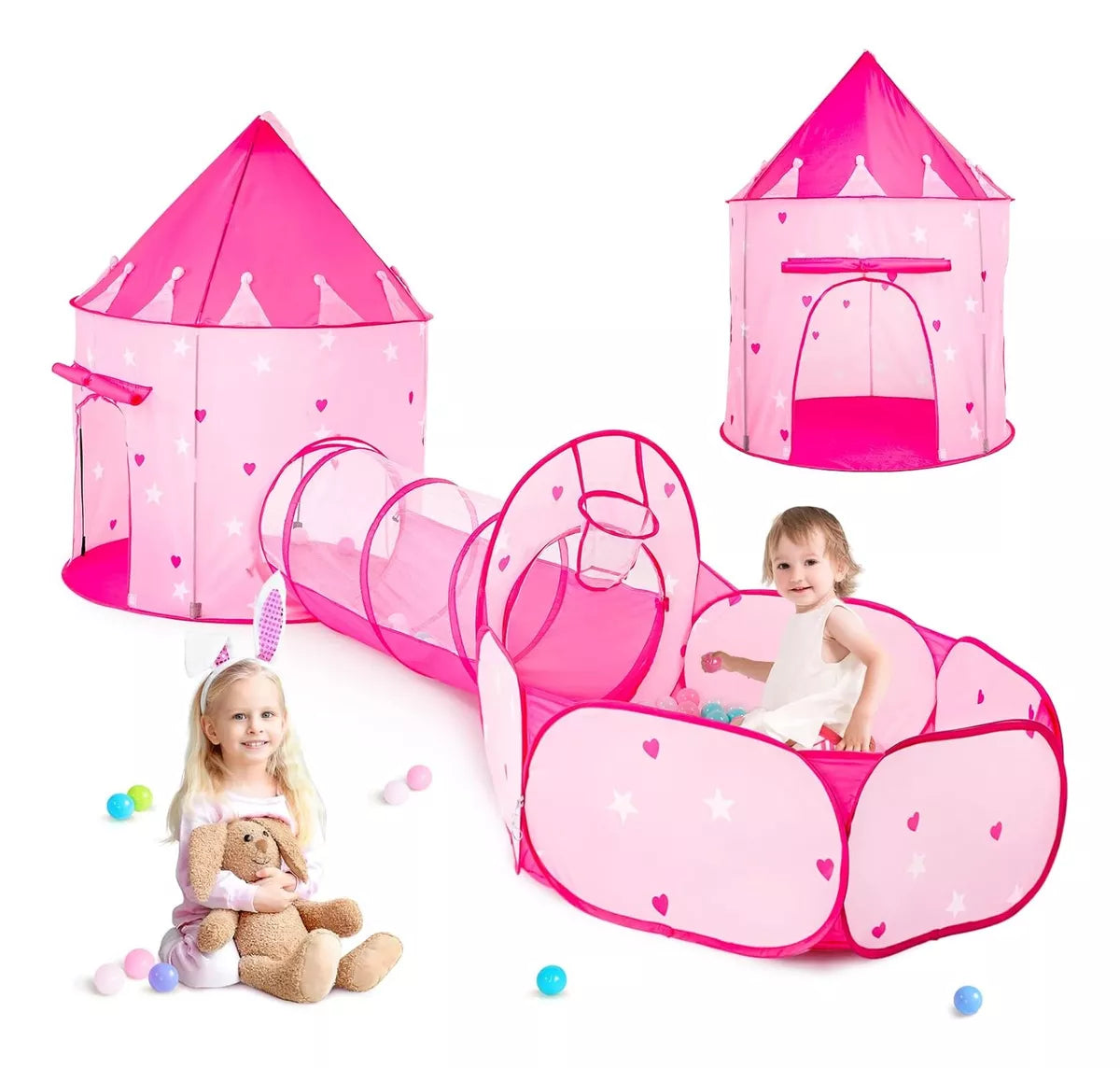 Castillo Mágico 3 en 1: La Aventura Perfecta para Tus Pequeños + Pelotas Gratis