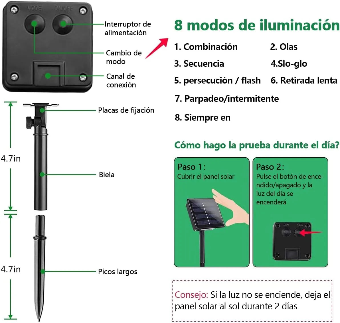 Maravillosas Luces Navideñas De Energia Solar  🎄✨10, 20 y 30 MT