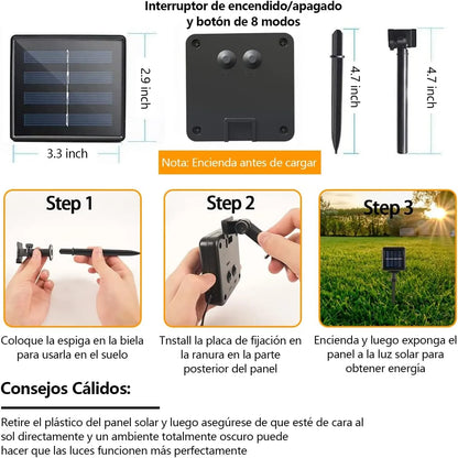Maravillosas Luces Navideñas De Energia Solar  🎄✨10, 20 y 30 MT