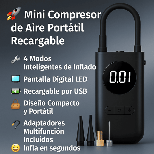 MINI  COMPRESOR DE AIRE DIGITAL