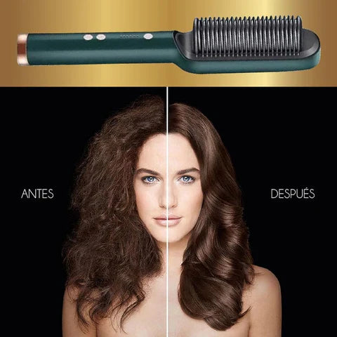 ¡Transforma tu Cabello en Minutos para estas fiestas con el Cepillo Alisador Eléctrico!